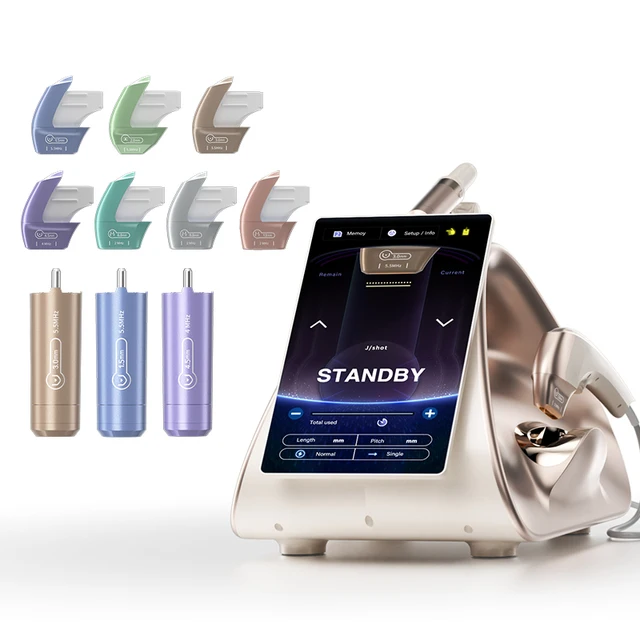 Portable 3 In 1 TT 12D HIFU Machine Facial Lifting Skin Firming Device MPTSTL Face Slimming Anti-Aging Machine With 10 Cartridges image 0