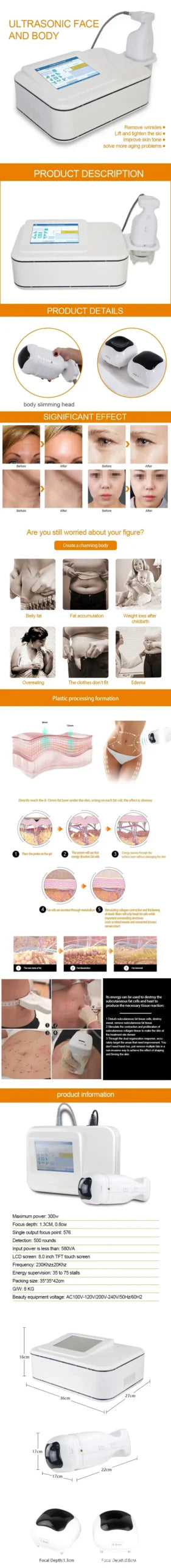Professional Body Sculpting Fat Reduce Machine Liposonix weight loss device for Salon Body Slimming Machine image 5