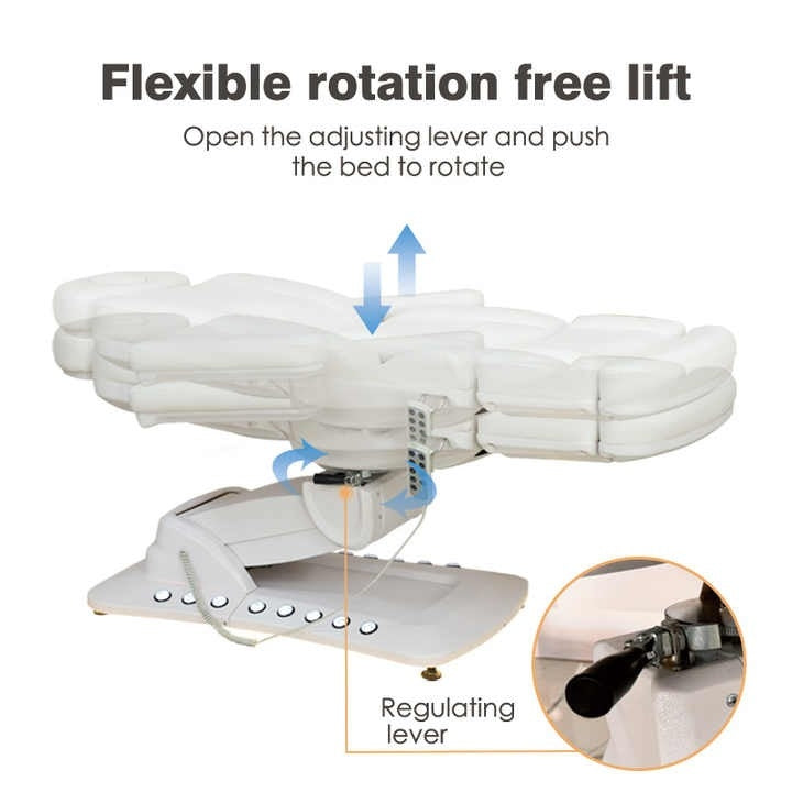 Hot Sale 3/4 Motors Electric Treatment Bed with Foot Control