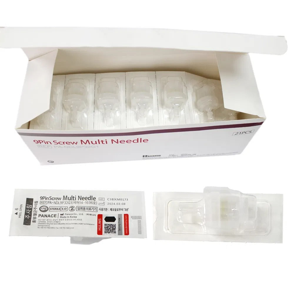  Premium Korea Beauty Injection Microneedles 0-2 mm Adjustable Crystal 9 Pins Multi Needles 21pcs/box image 3