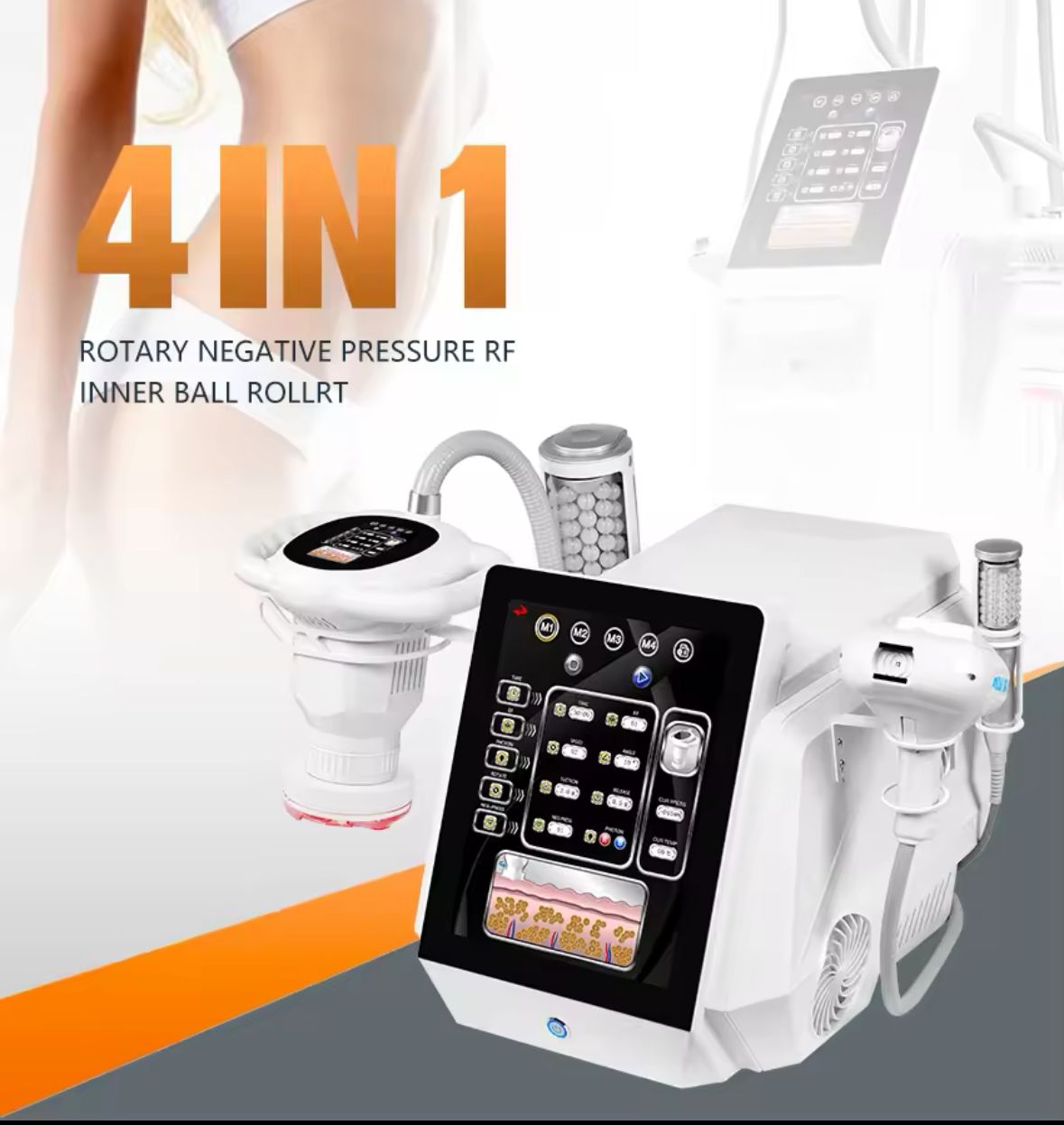 4 in 1 Rf suction roller Cellulite Slimming Skin Tightening Machine image 0