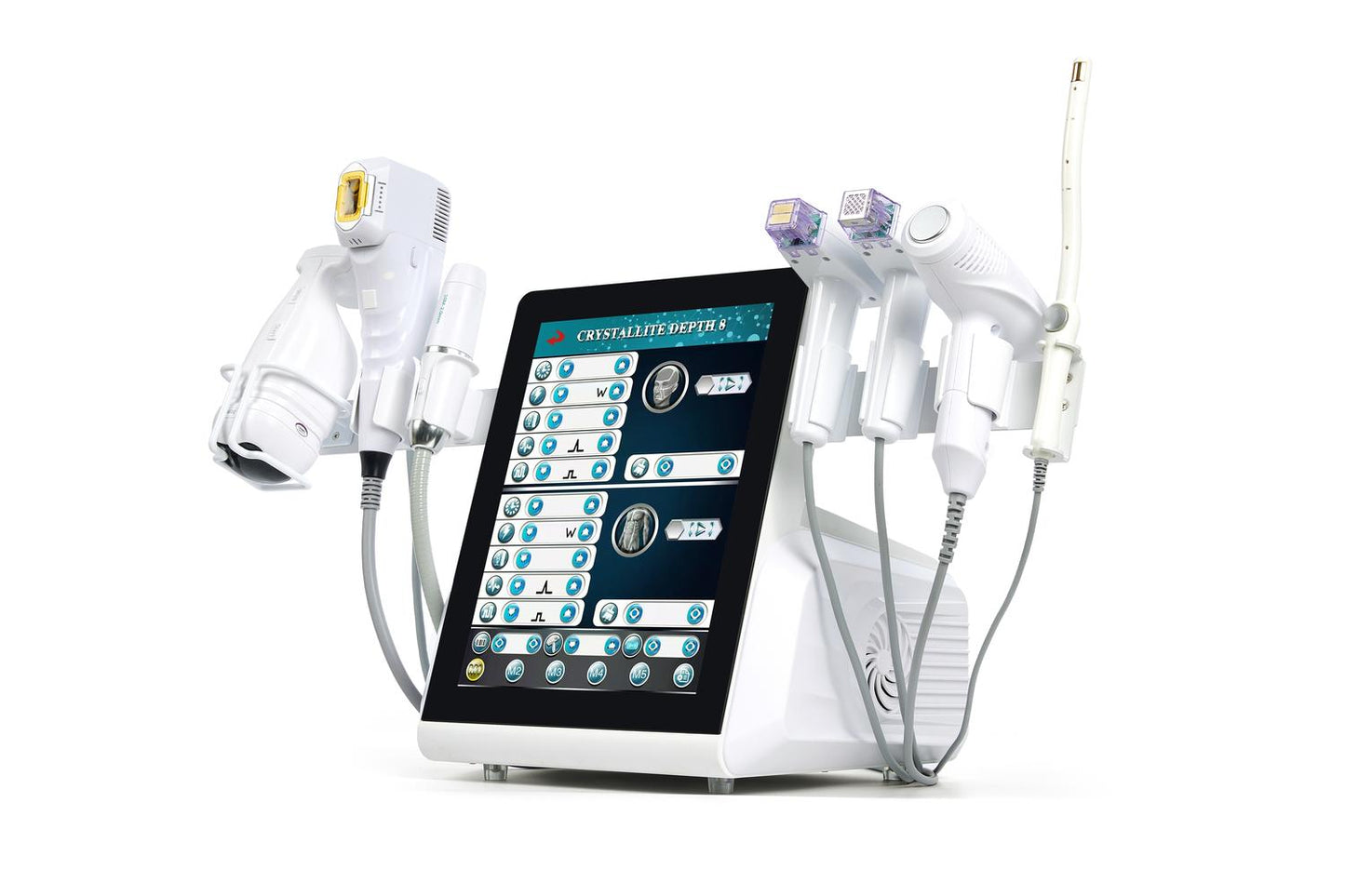 Multifunctional FRZHIFU EMRF M8 HIFU 7-in-1 (VMax + Multi-HIFU + Morphs8 + Liposuction Slimming + Ice Hammer + Vaginal Rejuvenation x2)