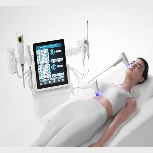 Multifunctional FRZHIFU EMRF M8 HIFU 7-in-1 (VMax + Multi-HIFU + Morphs8 + Liposuction Slimming + Ice Hammer + Vaginal Rejuvenation x2)