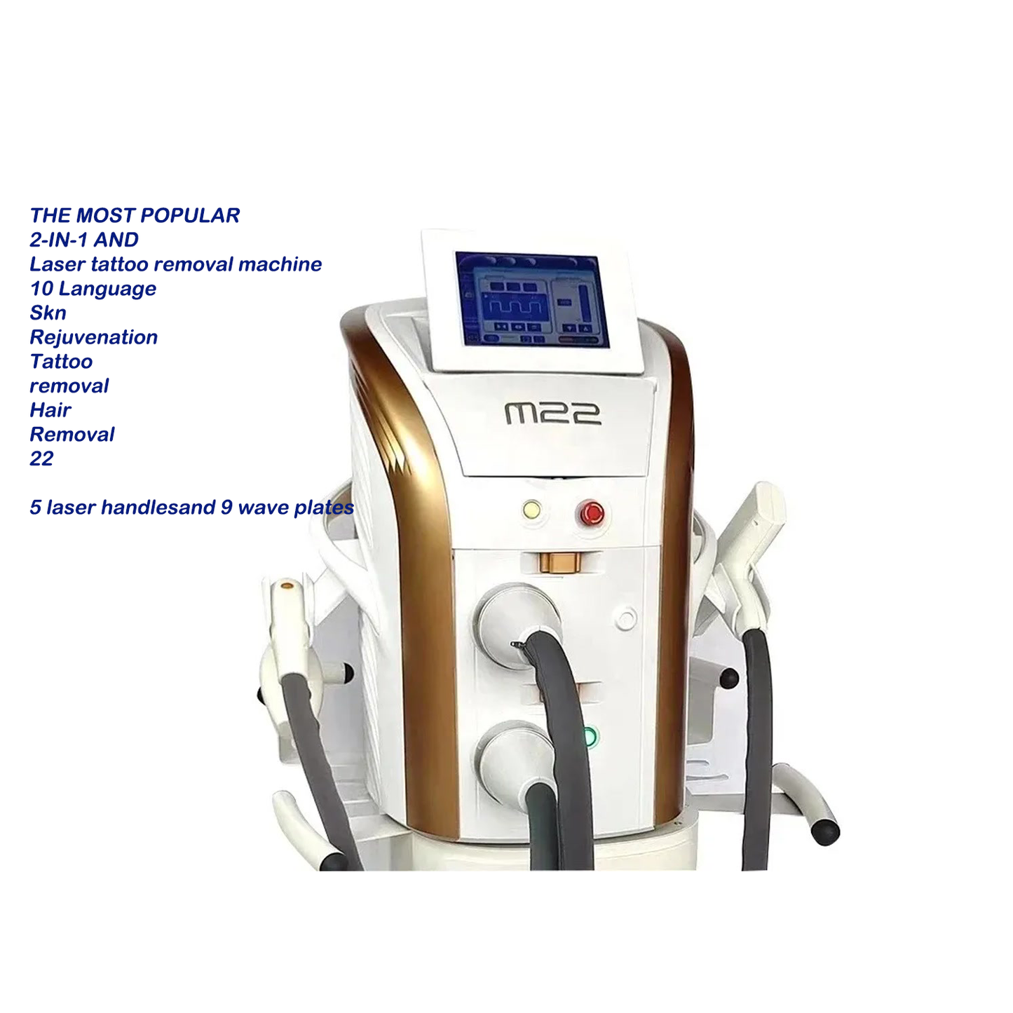 M22 IPL Opt Laser Hair Removal Q Switch ND YAG Laser Tattoo Removal Machine image 0