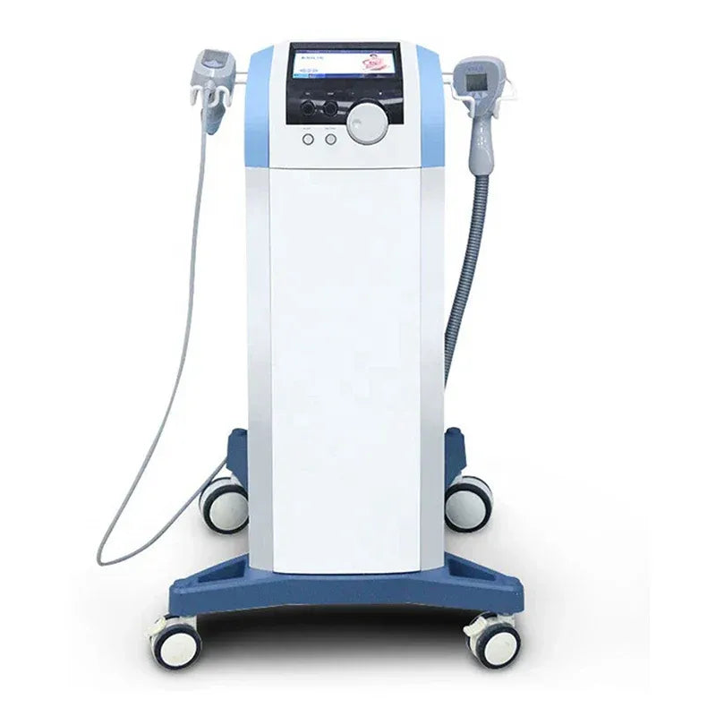 RF Radio Frequnecy Body Contouring Tightening 2 in 1 Vertical Ultrasonic Slimming Machine Vacuum Cavitation Ultrasonic Facial Lifting Wrinkle Removal Machine
